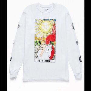 PacSun Cream Cotton Long Sleeve Tee